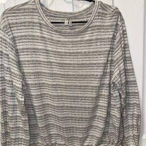 Mudd Gray Striped Women's Sweatshirt